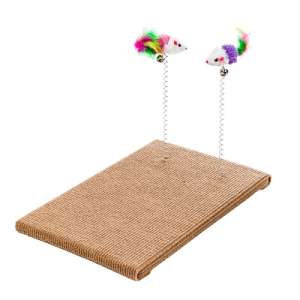 Когтеточка с двумя игрушками на пружинках 20*30см Антицарапки