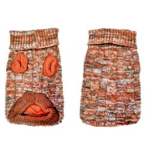 Свитер рХL спинка 40см пестрый оранжевый Уют