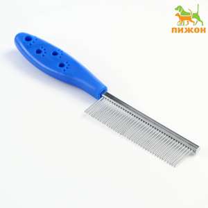 Расческа удлиненная Лапки 20,5*3см синяя Пижон