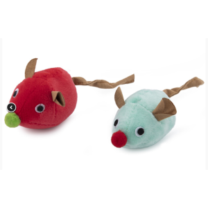 Игрушка для кошек Мышка 7х4см, интерактивный звук, микс арт