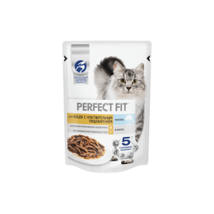 Перфект Фит/Perfect Fit 75гр пауч корм  для кошек с чувств. пищеварением лосось