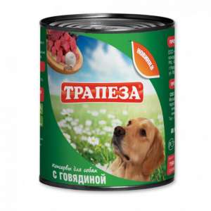 Трапеза конс корм для собак Говядина 750г*9