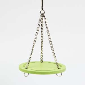 Игрушка для грызунов Качели круг на цепочках 8,5*7см вспен.ПВХ зеленые Пижон