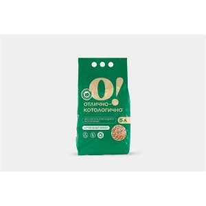 Наполнитель растительный комкующийся О!Отлично-котологично 5л*6