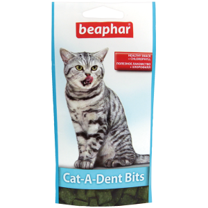 Беафар для кошек подушечки для чистки зубов Cat-a-dent bits 35 гр*18 для кошек