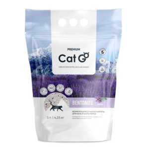 Наполнитель бентонитовый Кэт Гоу/Cat Go Лаванда 4,25 кг (5л)