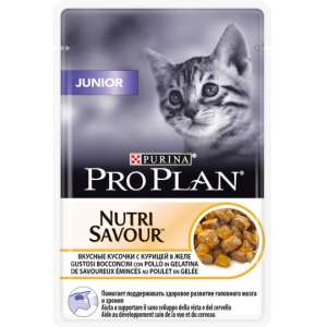 Про План/Pro Plan пауч 85гр корм для котят Junior Курица в желе