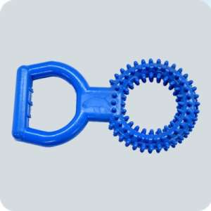 Игрушка для собак кольцо цветное с ручкой 24см Зооник