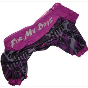 Дождевик для собак р22, спинка 30см фиолетовый неон для девочек Formydogs