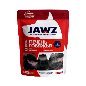 Джавз/JAWZ лакомства для собак Печень говяжья пакет №30 р-р S 110гр*30