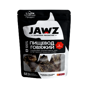 Джавз/JAWZ лакомства для собак Пищевод говяжий пакет №38 р-р L 55гр*30