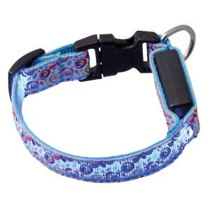 Ошейник с USB-зарядкой светящ Акварель 15 мм*18-28 см Пет Лайн
