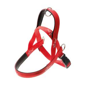 Шлейка ездовая мягкая неопрен 25мм р.М 58/69*87см красная Пет Лайн