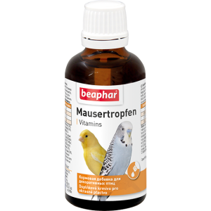 Беафар витамины для птиц Mauser - tropfen в период линьки 50 мл*3