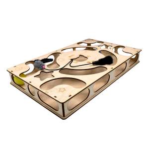 Игрушка для кошек трек Прямоугольник L с шариками и игрушкой 43*27*7,8см PETTO