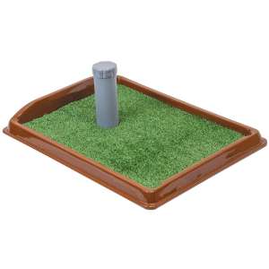 Туалет для собак Рокки прямоугольный со столбиком и искусственной травой 55*40см Дарэлл