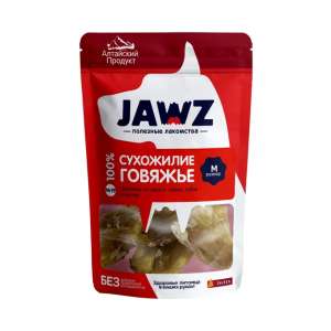 Джавз/JAWZ лакомства для собак Сухожилие говяжье пакет №19 р-р М 115гр снят с произ-ва