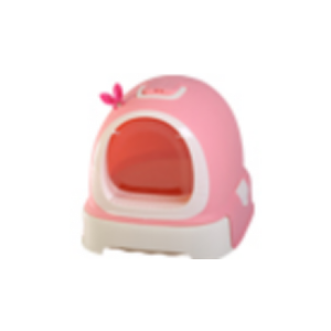 Туалет для кошек Фэнтези с выдвижным поддоном, фильтром, совком и пакетами, розовый 55*42*43см Уют