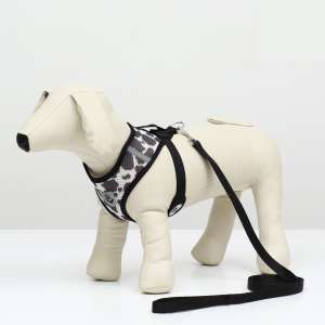 Комплект для собак 5-8кг рМ шлейка ОШ30см ОГ39см +поводок 120см*1,5см Пижон