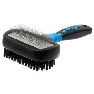 Пуходерка-щетка средняя двухсторонняя мягкий корд + щетина нейлон DeLIGHT