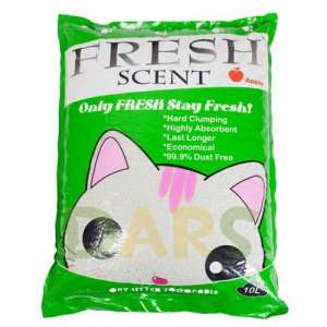 Наполнитель бентонитовый комкующийся Фрэш/Fresh Свежесть яблоко 5л/4кг*4