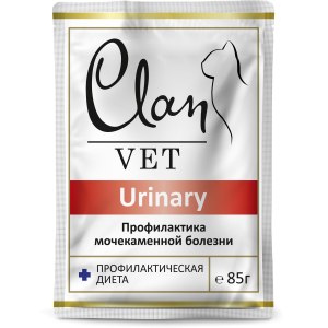 Клан/Clan Vet Urinary пауч. корм для кошек профилактика МКБ 85гр*14