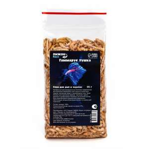 Гаммарус корм для рыб и черепах тушка 15г Пижон  для рыб