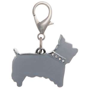 Адресник Скотч-терьер со стразами 30*25мм, гравировка Пет Лайн 