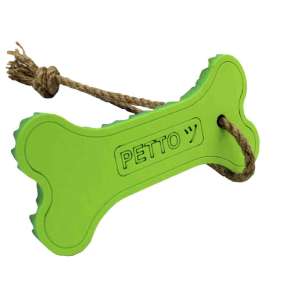 Игрушка для собак массажер десен Кость 18см ЭВА зеленый PETTO