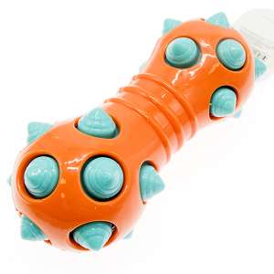 Игрушка для собак Гантель 18х7х7см 168г с шипами, микс 