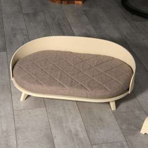 Лежанка овальная для кошек бежевая 48*80см Котомото