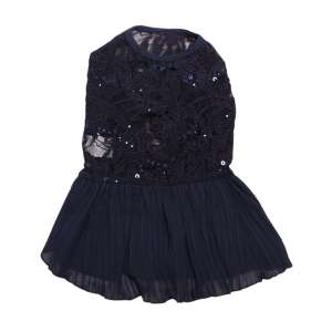 Платье для собак плиссированное рS черный LION