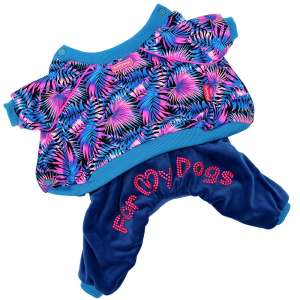 Костюм велюровый для собак р20, спинка 39см синий Formydogs для собак