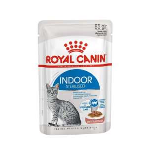 Роял Канин/Royal Canin пауч 85гр корм для кошек Индор Стерилайзд кусочки в соусе*28 для кошек