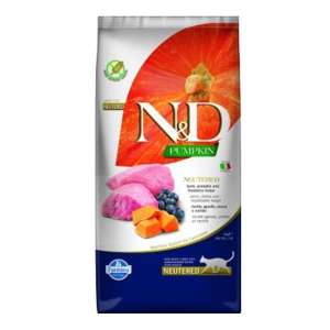 Фармина/Farmina N&D корм для кошек стерилизованных/кастрированных Ягненок с черникой и тыквой 5кг