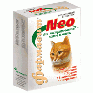 Фармавит Нео для котов и кошек кастрированных 60 таб.*5 для кошек