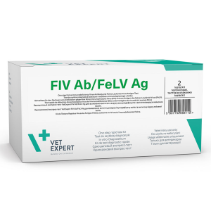 Экспресс-тест VetExpert FIV Ab/FeLV Ag для выявления иммунодефицита и лейкемии кошек/уп-2 теста