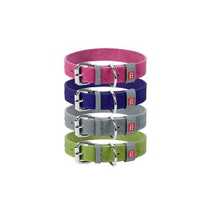 Ошейник для собак кожаный 1,5*27-36см серый WauDog Коллар/Collar