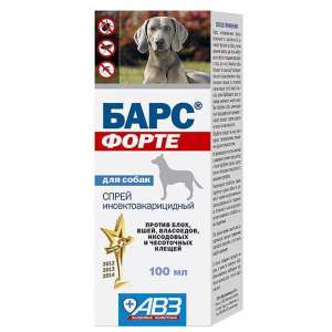 Барс форте спрей для собак 100мл*18