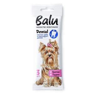 Балу/Balu лакомство для собак мелких и средних пород с биотином, таурином 36гр 1шт*12 для собак