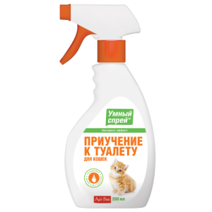Приучение к туалету для кошек Умный спрей 200мл*10