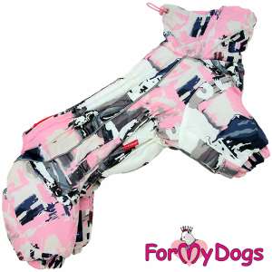 Комбинезон утепленный для собак для девочек р16 спинка 33см розовый Formydogs