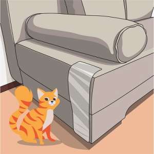 Антицарапка для кошек Защитная пленка для мебели и обоев 29,5*44,5см Антицарапки