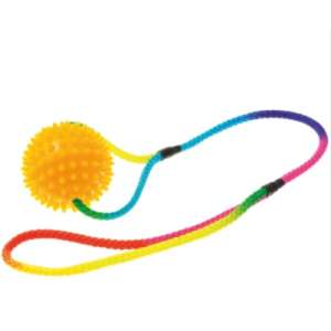 Игрушка для собак мяч массажный 6см на шнуре 50см Пет Лайн