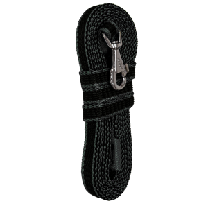 Поводок капроновый с двойной латексной нитью 2м*15мм ЭКО черный Зооник