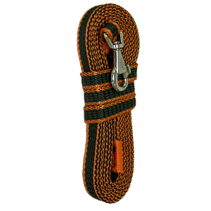 Поводок капроновый с двойной латексной нитью 3м*15мм ЭКО оранжевый Зооник