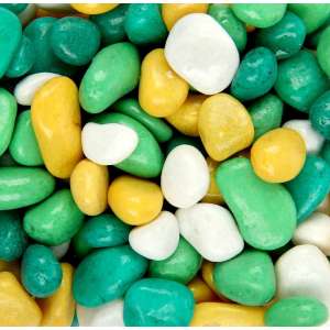 Грунт аквариумный лимонный-салатовый-белый-изумрудный 5-10мм 350гр