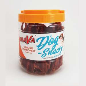 Брава/BraVa лакомства для собак сушеное Утиное филе 400гр*12