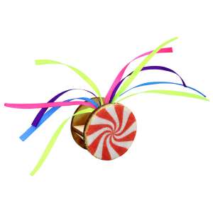 Игрушка для кошек неваляшка Батон де Гралье с лентой 19,5*6,5*3,5см PETTO