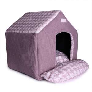 Дом для кошек и собак SOGNO di Casa крыша принт бежевый LP667 LION для кошек